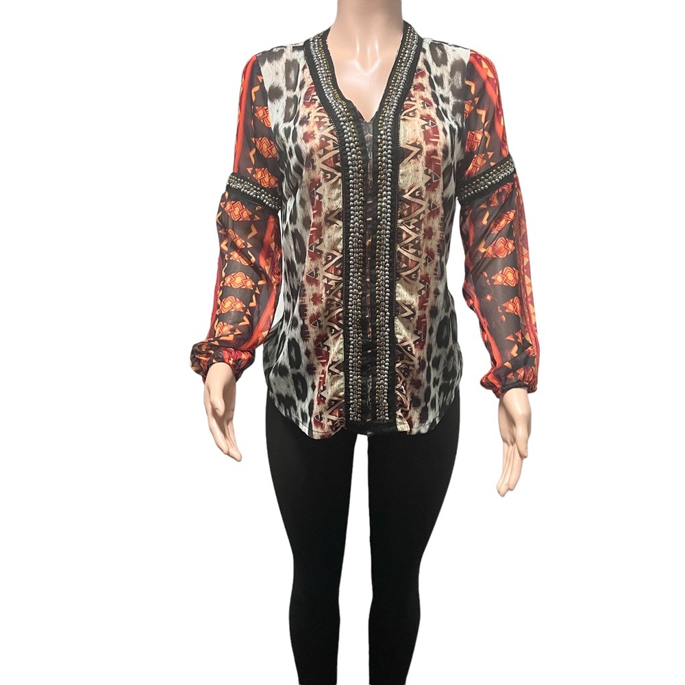 Christine V Long Sleeve Blouse Size S